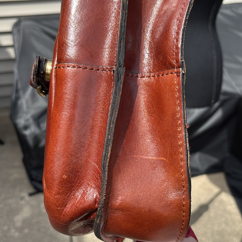Patricia Nash Vintage Veg Tan Collection London Saddle Bag British Tan - Picture 6 of 13